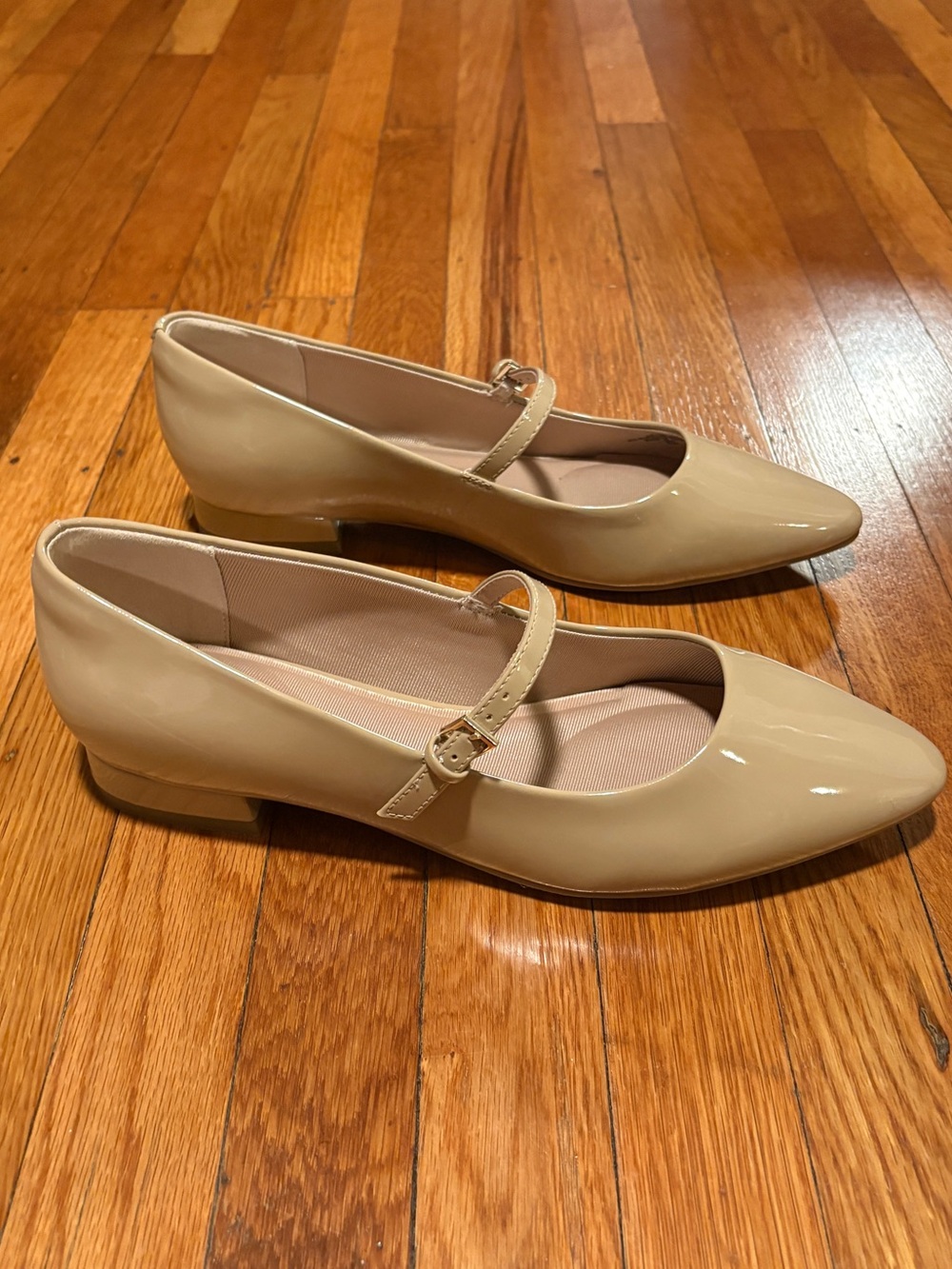 Rockport Nude Patent Mary Jane Flats